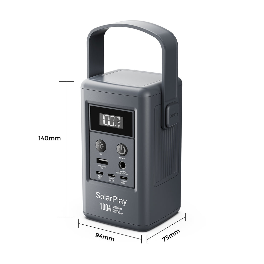 SolarPlay Q100 Portable Power Station-（100W/92.5Wh）