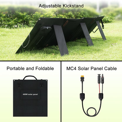 400W Solar Panel - SolarPlay 400W High-Efficiency Portable Solar Panel