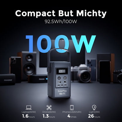 SolarPlay Q100 Portable Power Station-（100W/92.5Wh）