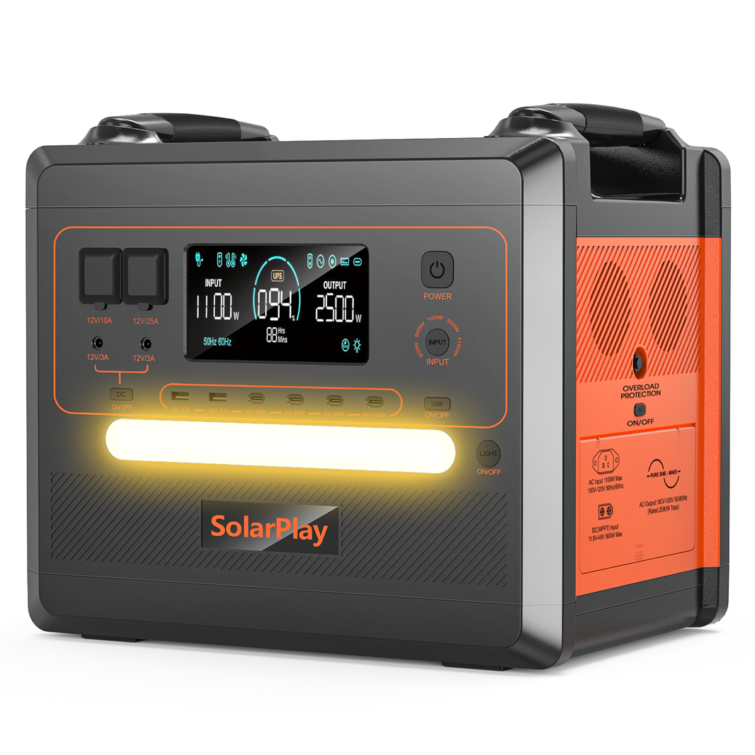 SolarPlay Q2402M Portable Power Station(2500W/2304Wh)