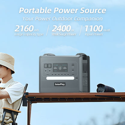 SolarPlay Q2402 Portable Power Station(2500W/2304Wh)