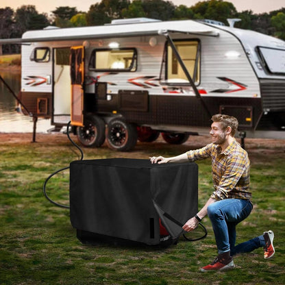 SolarPlay power station dust cover, made of 210D Oxford cloth, offers UV protection and dust protection. Its elastic hem and straps ensure storm protection. A versatile design, it's suitable for portable outdoor generators.