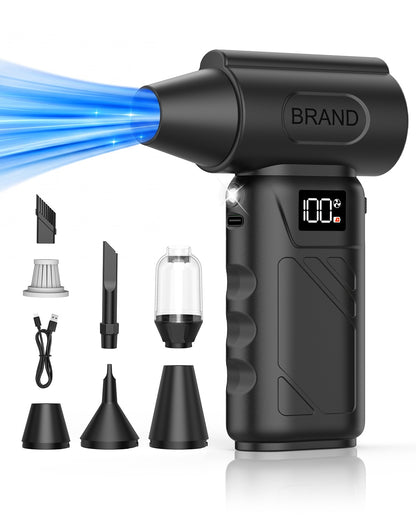 SolarPlay 130000RPM Portable Turbo Fan & Air Duster – Rechargeable Cordless Electric Blower