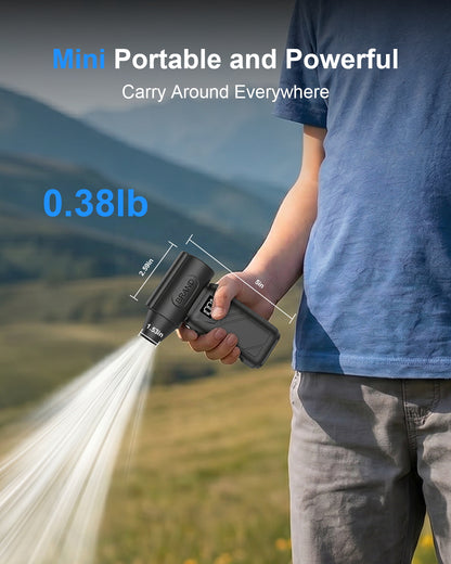 SolarPlay 130000RPM Portable Turbo Fan & Air Duster – Rechargeable Cordless Electric Blower