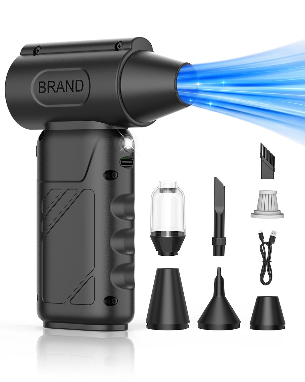 SolarPlay 130000RPM Portable Turbo Fan & Air Duster – Rechargeable Cordless Electric Blower